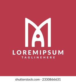 MA or AM Initial logo design, alphabet letter combination M and A