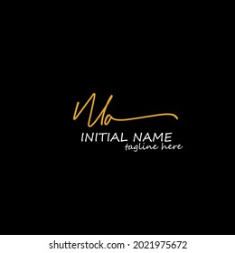 vector de plantilla de escritura a mano del logotipo inicial
