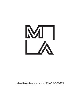 MA initial logo letters in high quality professional design that will print well across any print media