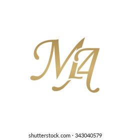 MA initial monogram logo