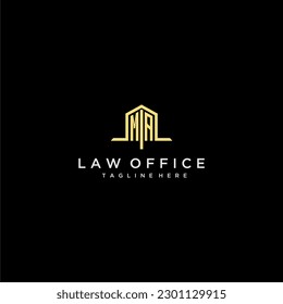 MA initial monogram logo for law office with home office design image