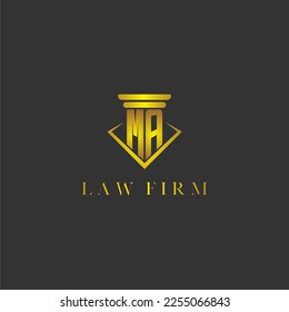 MA initial monogram logo for lawfirm with creative polygon design