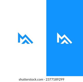 MA, AM letter branding logo