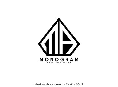 MA letter creative monogram vector logo design.