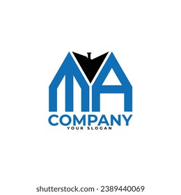 
MA letter creative real estate vector logo design.