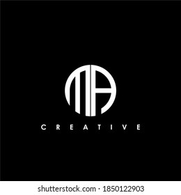 MA Letter Initial Logo Design Template Vector Illustration