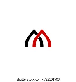 ma letter logo. aa letter logo. mountain logo