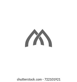 ma letter logo. aa letter logo. mountain logo