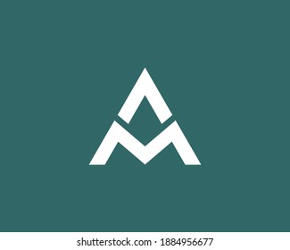 AM MA LETTER LOGO DESIGN