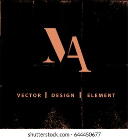 MA Letter Logo Design