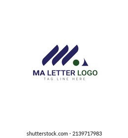 MA letter logo design Creative logo Design with Vector 