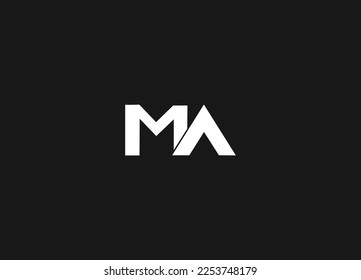 MA  Letter Logo Design with Creative Modern Logo