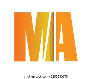 MA Letter logo design element 