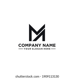 MA letter logo design idea. Masculine, abstract, simple, strong and bold. Suitable for construction, but also for other businesses.