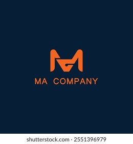 Idea de diseño de logotipo de carta MA. Masculino, abstracto, simple, fuerte y audaz. Adecuado para la construcción, pero también para otras empresas.
