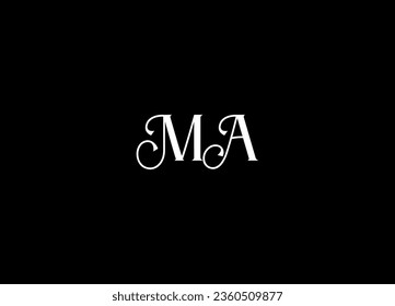 MA letter logo design and monogram logo design