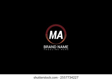 MA letter logo design on black background. MA creative initials letter logo concept. MA unique design