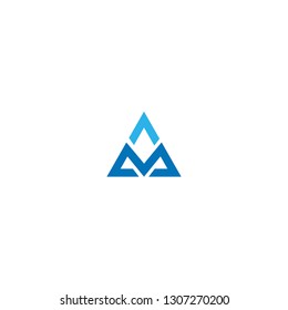 MA or AM Letter Logo Design Template