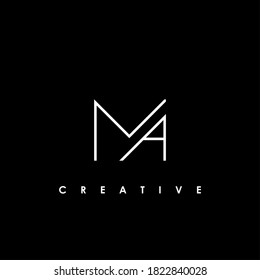 MA Letter Logo Design Template Vector
