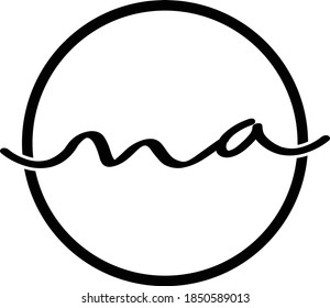 Plantilla de diseño de logotipo de carta MA 