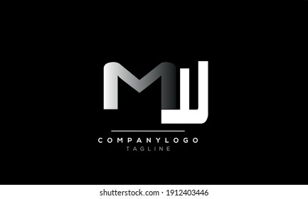 AM MA Letter Logo Design Template Vector