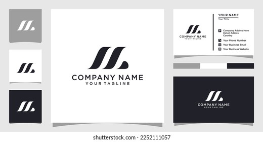 MA or AM letter logo design template vector with business card design