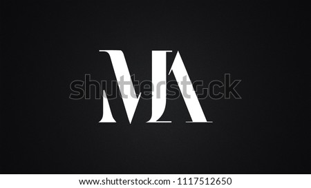 MA Letter Logo Design Template Vector Stok fotoğraf © 