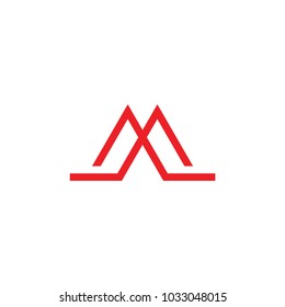 MA letter logo design vector