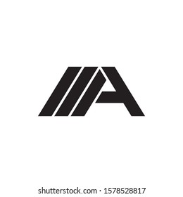 MA letter logo design vector