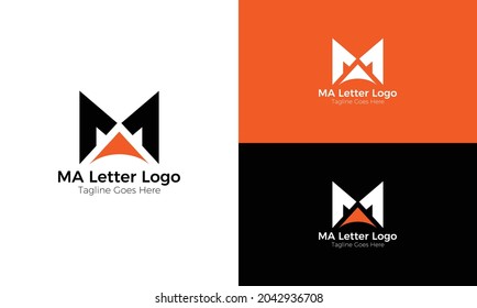 MA Letter Logo Design Vector Template. MA Monogram AND Modern Vector Icon.