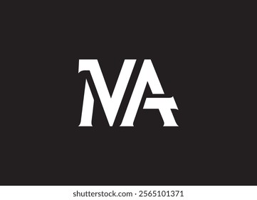 MA letter logo design vector am initials design icon