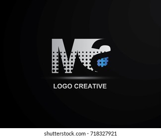 MA Letter Logo Design Vector