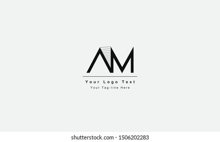 AM or MA letter logo. Unique attractive creative modern initial AM MA A M initial based letter icon logo