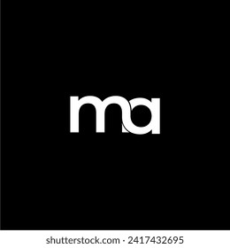 MA letter monogram typography logo vector