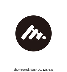 ma letter on the circle vector logo