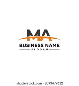 MA Letter Simple Modern Logo Vector and Stock Images