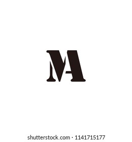 ma letter vector logo
