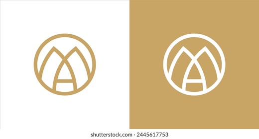 MA Letters Logo. MA oder AM Monogramm. Luxuriöses, einfaches, minimales und elegantes Logo-Design für Unternehmen