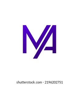 MA letters logo, vector monogram design