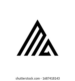 MA lettr logo design vector
