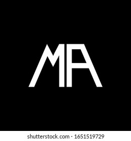 MA logo abstract monogram isolated on black background