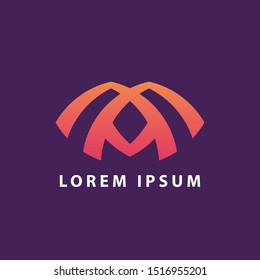 MA logo concept for modern style design vector