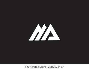 MA logo design with Letter MA  vector logo