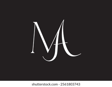 MA logo Design Template Vector Graphic Branding Element.
