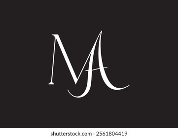 MA logo Design Template Vector Graphic Branding Element.
