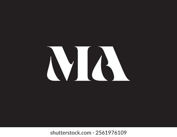 MA logo Design Template Vector Graphic Branding Element.
