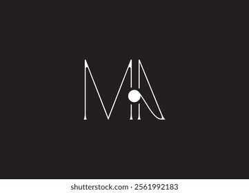 MA logo Design Template Vector Graphic Branding Element.
