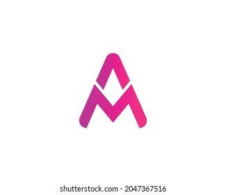 MA AM logo design vector template