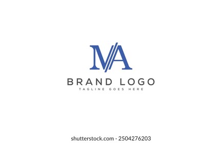 Diseño de Plantilla de Vector de diseño de logotipo MA para marca