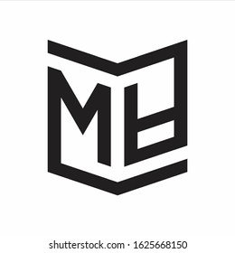 MA Logo Emblem Monogram With Shield Style Design Template Isolated On white Background